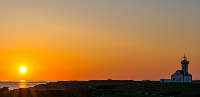 Pointe des Poulains à Belle Ile en Mer au coucher du soleil