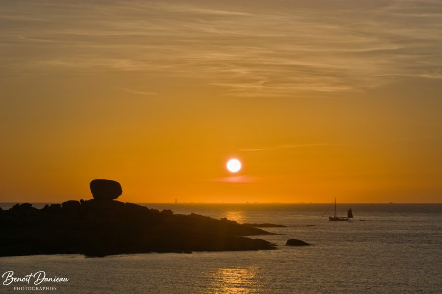 coucher de soleil tregastel 