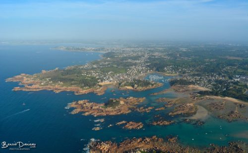 ploumanach perros guirec vu du ciel cote de granit rose