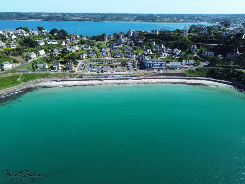 plage de trestrignel vu du ciel perros guirec